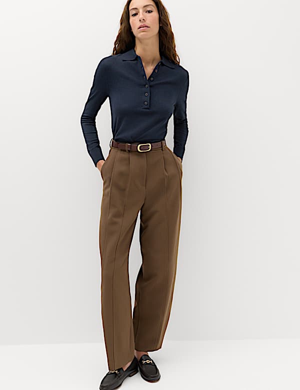 Double Pleat Cuff Detail Trousers