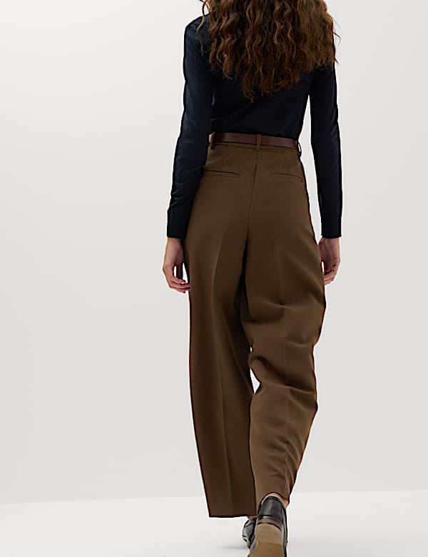 Pantalon &agrave; deux plis et revers - CA