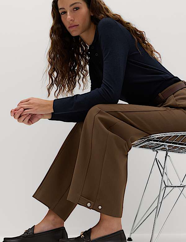 Pantalon &agrave; deux plis et revers - CA