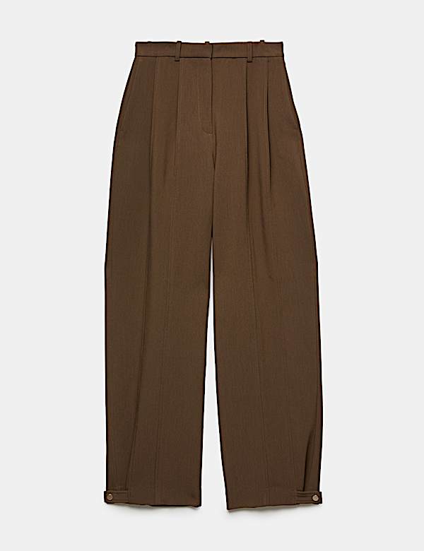 Pantalon &agrave; deux plis et revers - CA