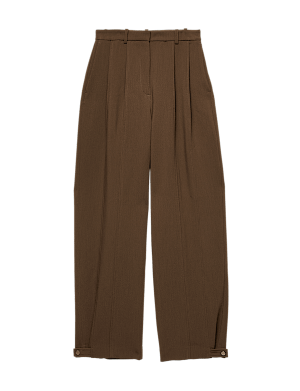 Double Pleat Cuff Detail Trousers