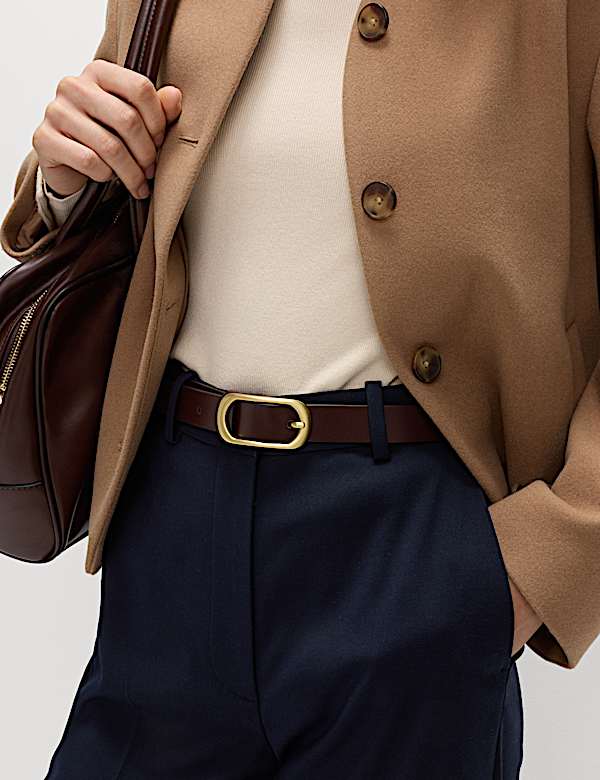 Straight Leg Trousers with Stretch