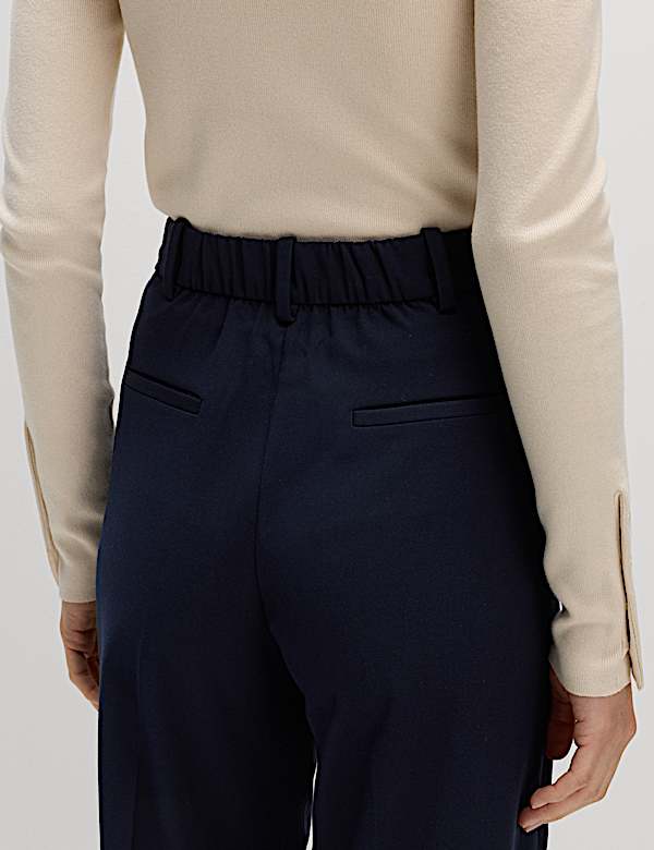 Straight Leg Trousers with Stretch