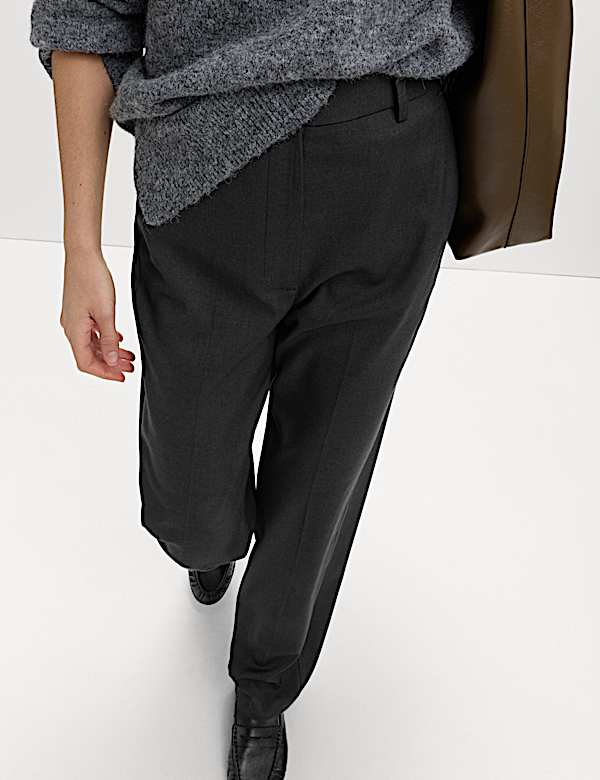 Straight Leg Trousers with Stretch - GR