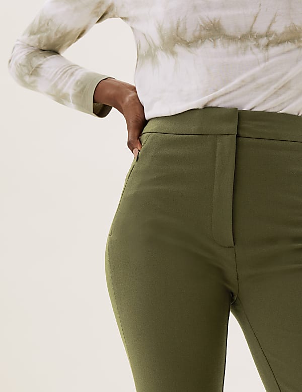 Skinny Ankle Grazer Trousers with Stretch