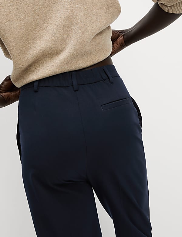 Straight Leg Trousers with Stretch