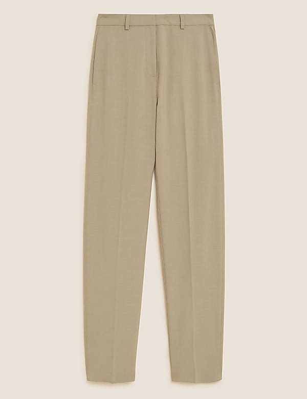 Straight Leg Trousers with Stretch