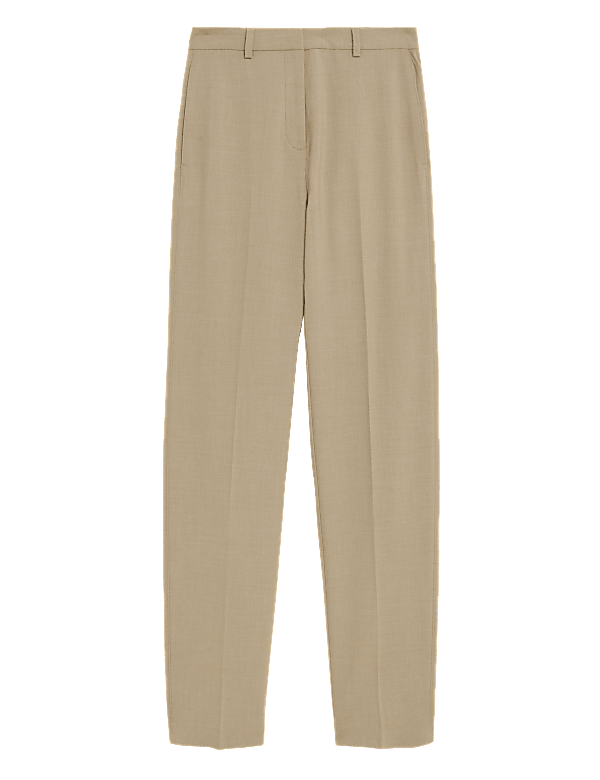 Straight Leg Trousers with Stretch