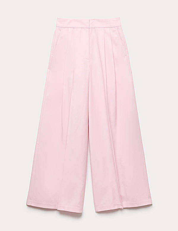 Lyocell Rich Pleat Front Palazzo Trousers - CY