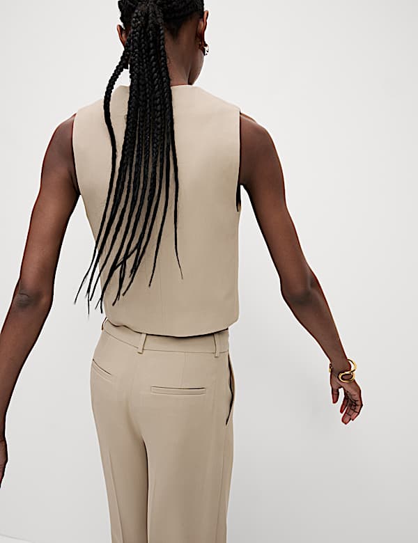 Gilet de costume coupe ajustée asymétrique - LU