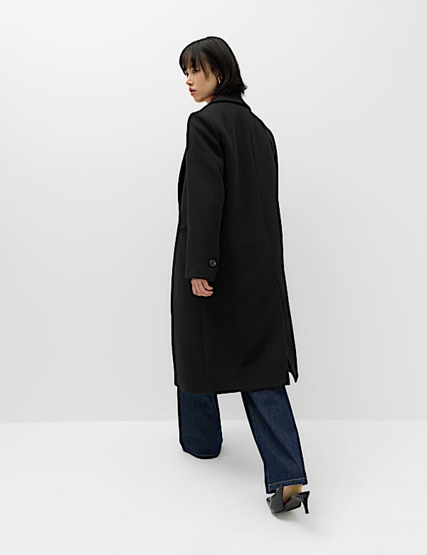 Longline Tailored Coat with Wool - CA