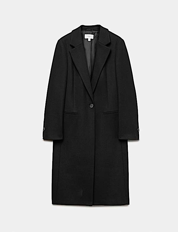 Longline Tailored Coat with Wool - CA