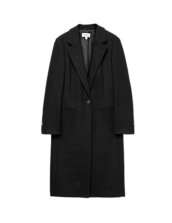 Longline Tailored Coat with Wool