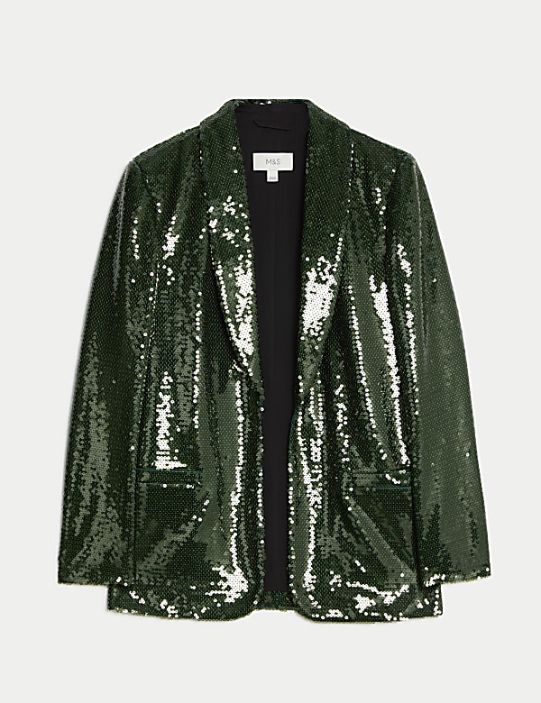 Embellished Relaxed Single Breasted Blazer - IL