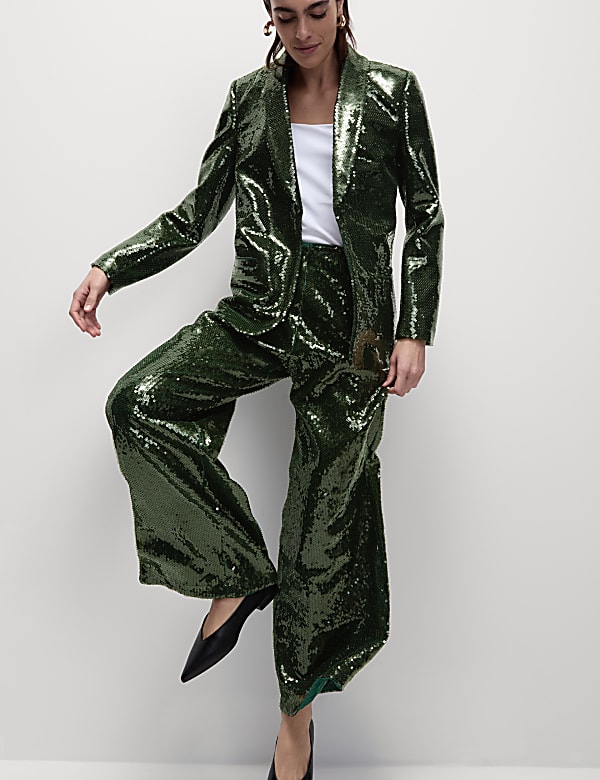 Sequin Wide Leg Trousers - SE