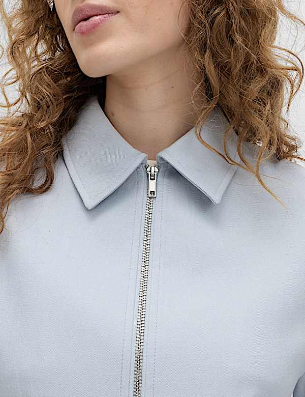 Zip Through Jacket with Linen - FI