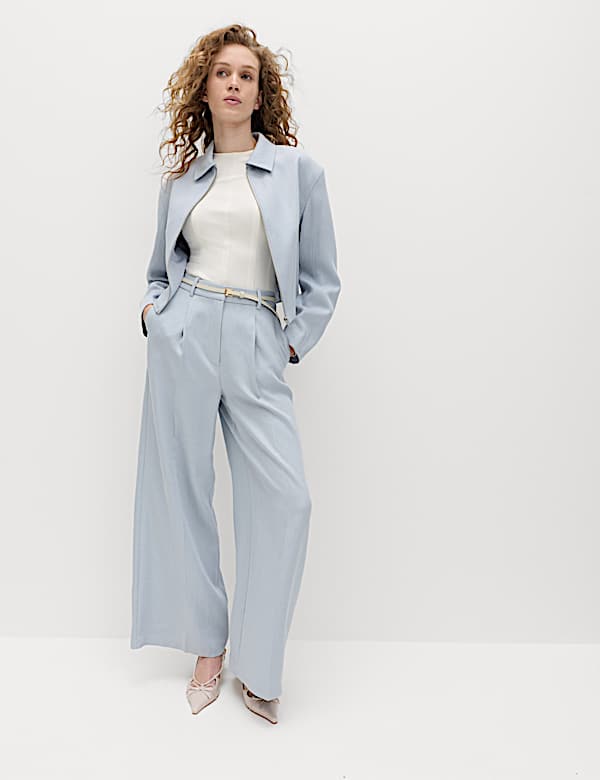 Zip Through Jacket with Linen - FI