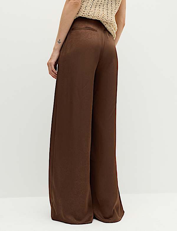 Satin Wide Leg Trousers - SE