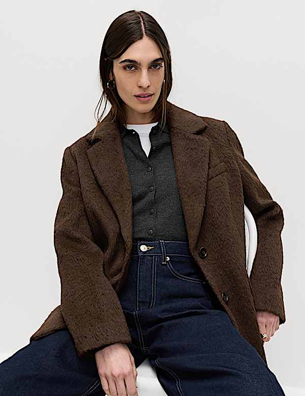 Wool blend brushed blazer - NO