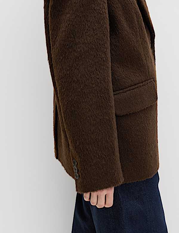 Wool blend brushed blazer - NO