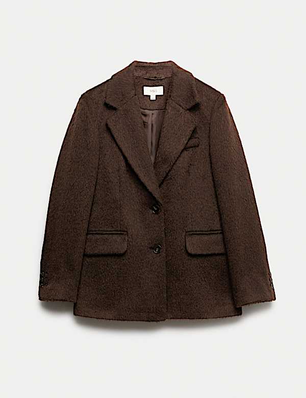 Wool blend brushed blazer - NO