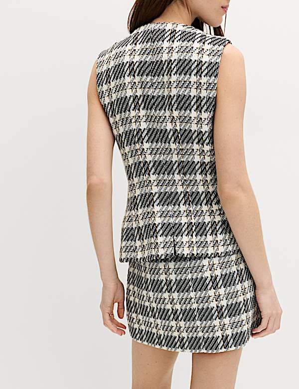 Minijupe pliss&eacute;e &agrave; carreaux - FR