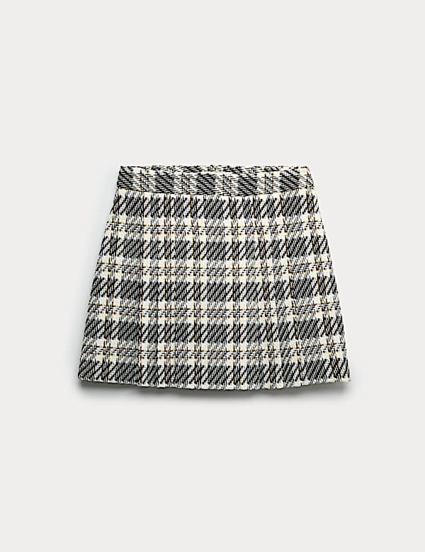 Minijupe pliss&eacute;e &agrave; carreaux - FR