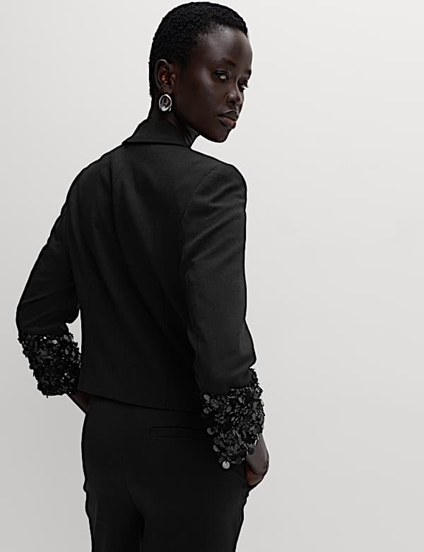 Sequin Cropped Blazer - KR