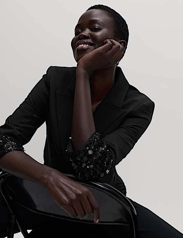 Sequin Cropped Blazer - KR