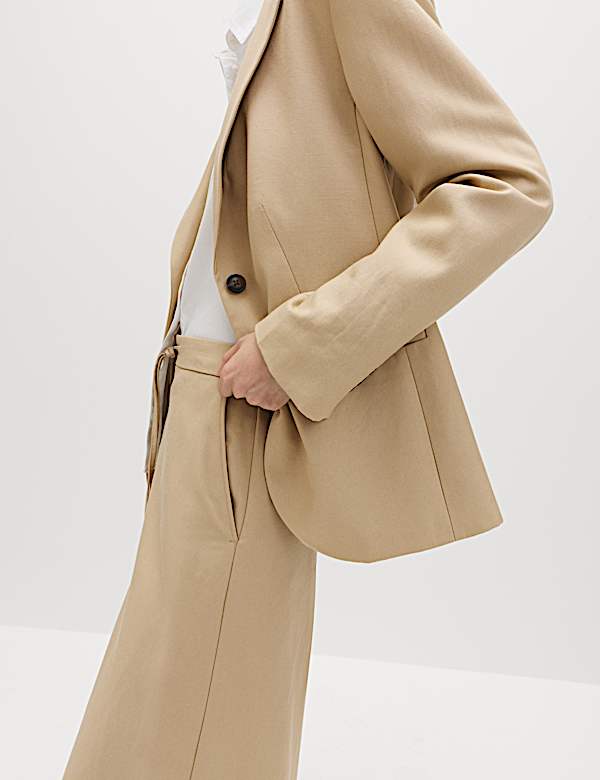 Lyocell Rich Palazzo Trousers with Linen - EE