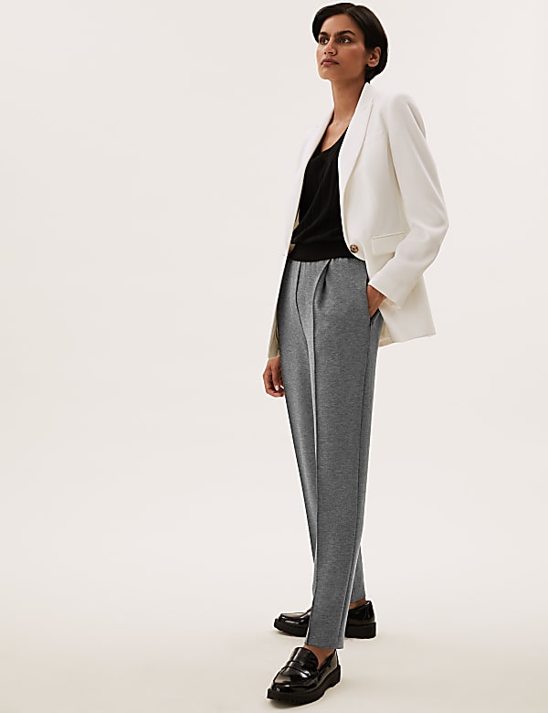 Jersey Tapered Ankle Grazer Trousers