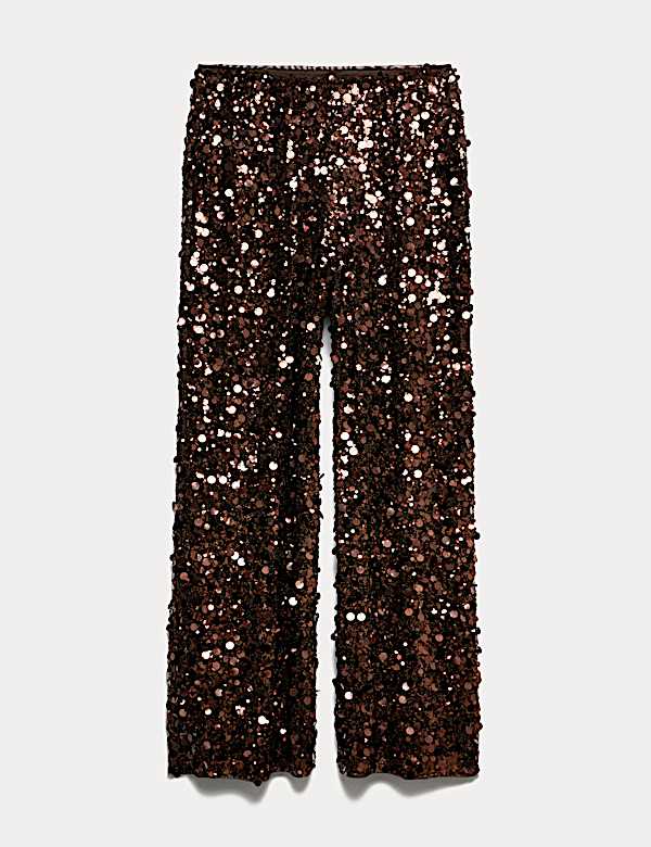 Broek met lovertjes en wijde pijpen - NL