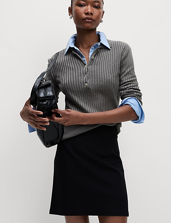 Jersey Mini A-Line Skirt