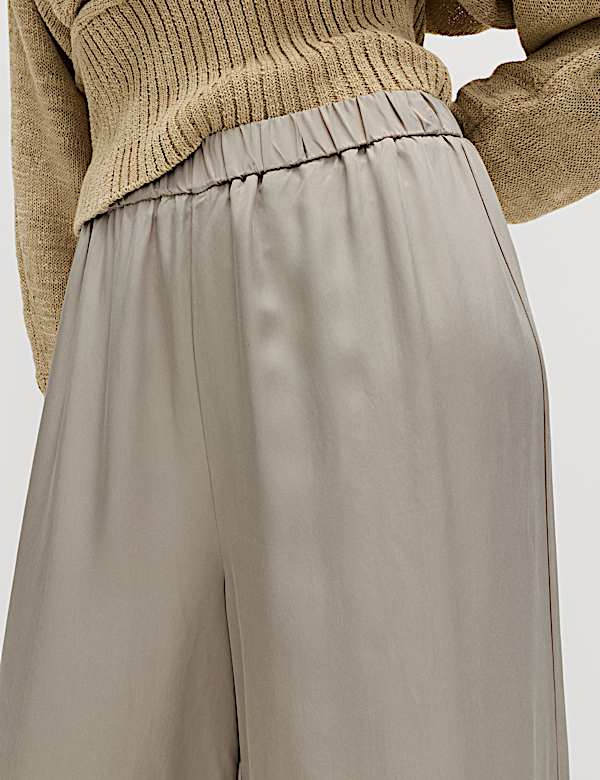 Satin Wide Leg Trousers - KG