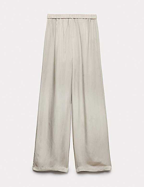 Satin Wide Leg Trousers - KG