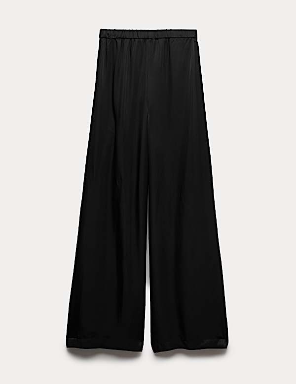 Satin Wide Leg Trousers - NZ