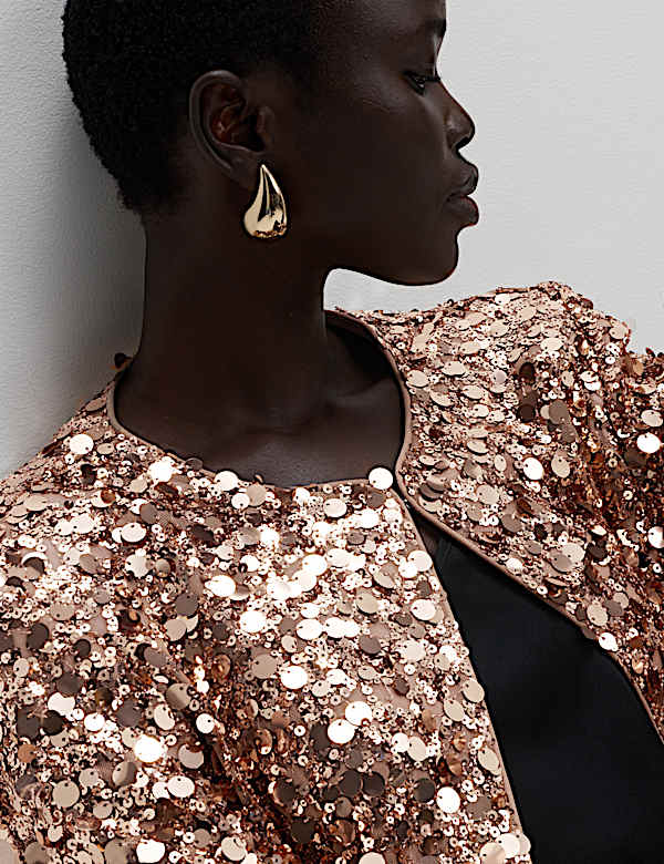 ז'קט קרופ עם פאייטים - IL