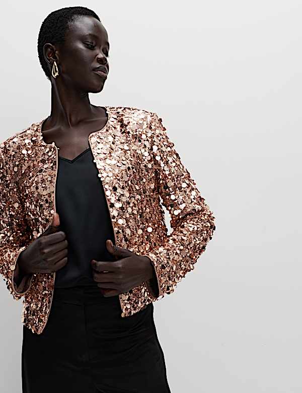 ז'קט קרופ עם פאייטים - IL