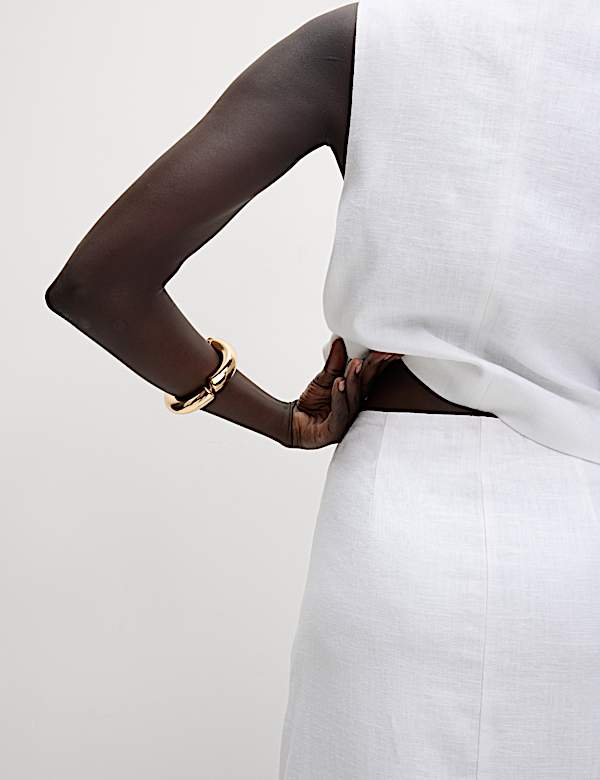 Twill Midi Pencil Skirt