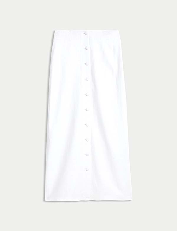 Twill Midi Pencil Skirt - RO