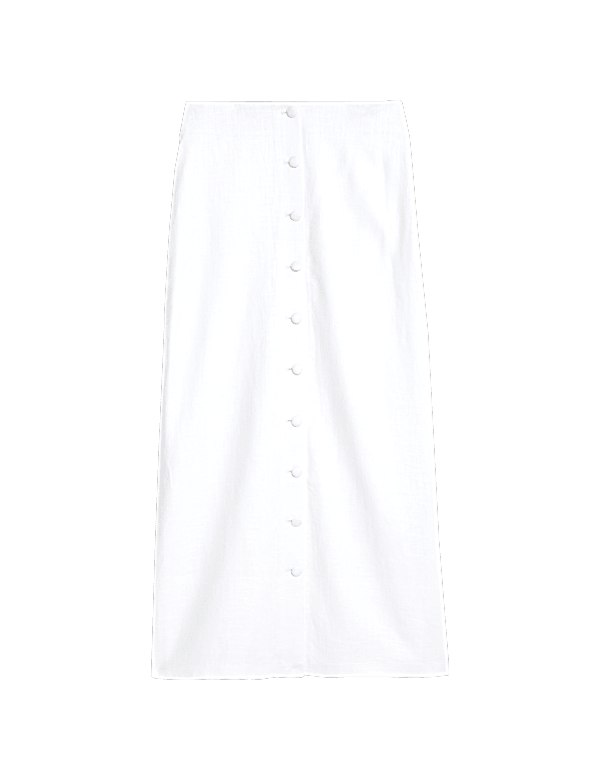 Twill Midi Pencil Skirt