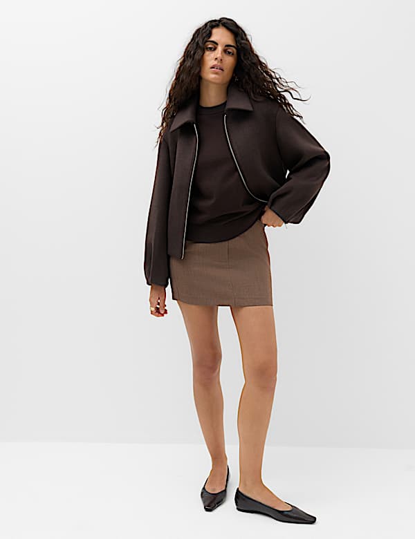 Micro Check Mini Skirt - CA