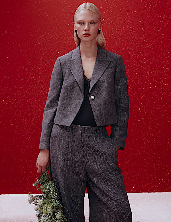 Metallic Cropped Jacket - NZ