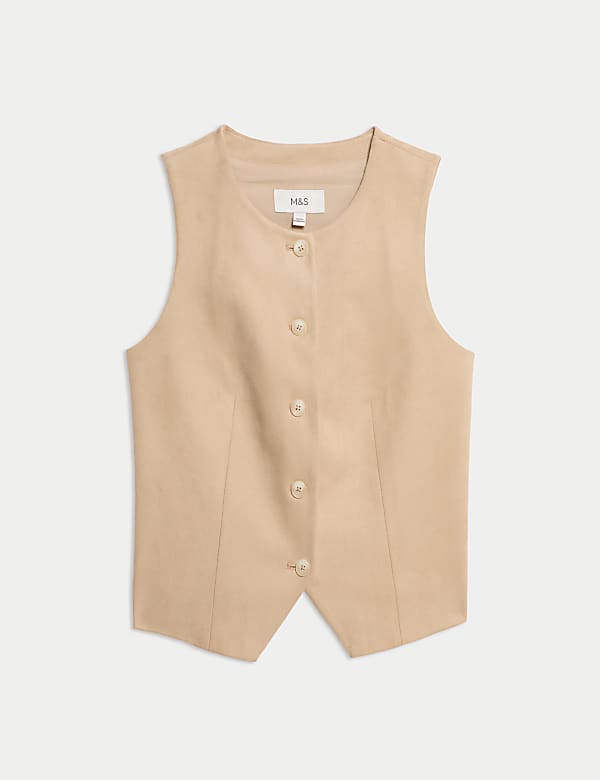 Collarless Suedette Waistcoat - JO