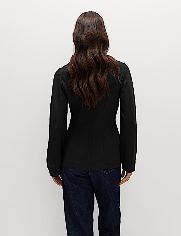 Veste Ponte coupe ajustée sans encolure - CH