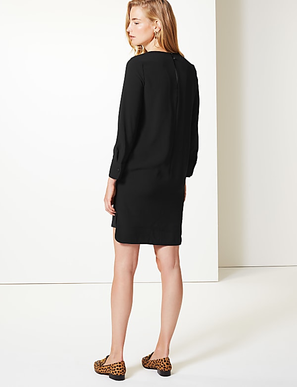Long Sleeve Shift Mini Dress