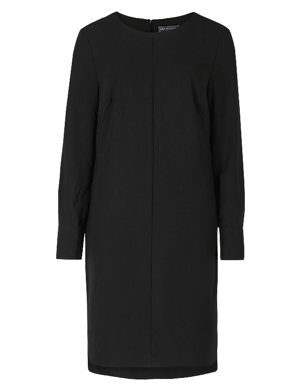 Long Sleeve Shift Mini Dress