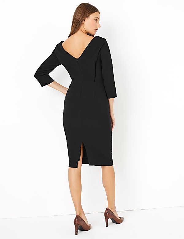Off The Shoulder Bodycon Midi Dress
