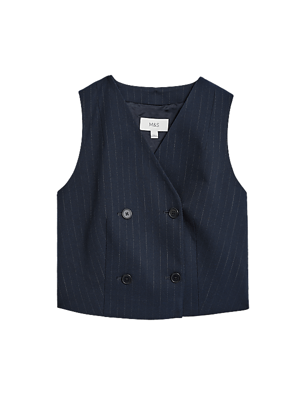 Tailored Pinstripe Double Breasted Waistcoat