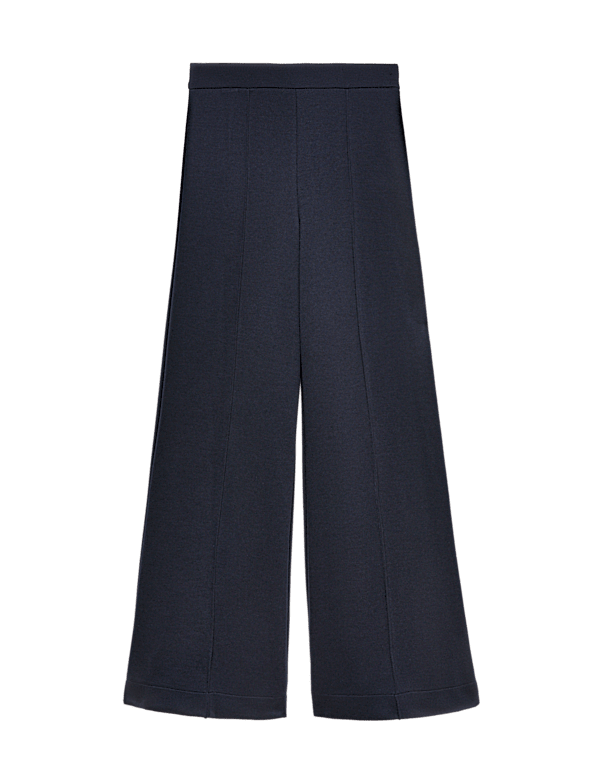 Premium Jersey Seam Detail Wide Leg Trousers